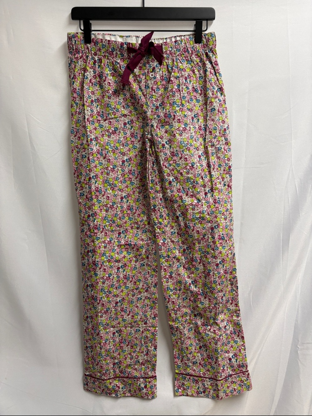 Three J NYC Cotton Pull On Straight Leg Pajama Pant Floral Multi Size Small NWT